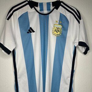Adidas Argentina Jersey World Cup 2022 Home Men's Authentic Soccer HF2158 Size M
